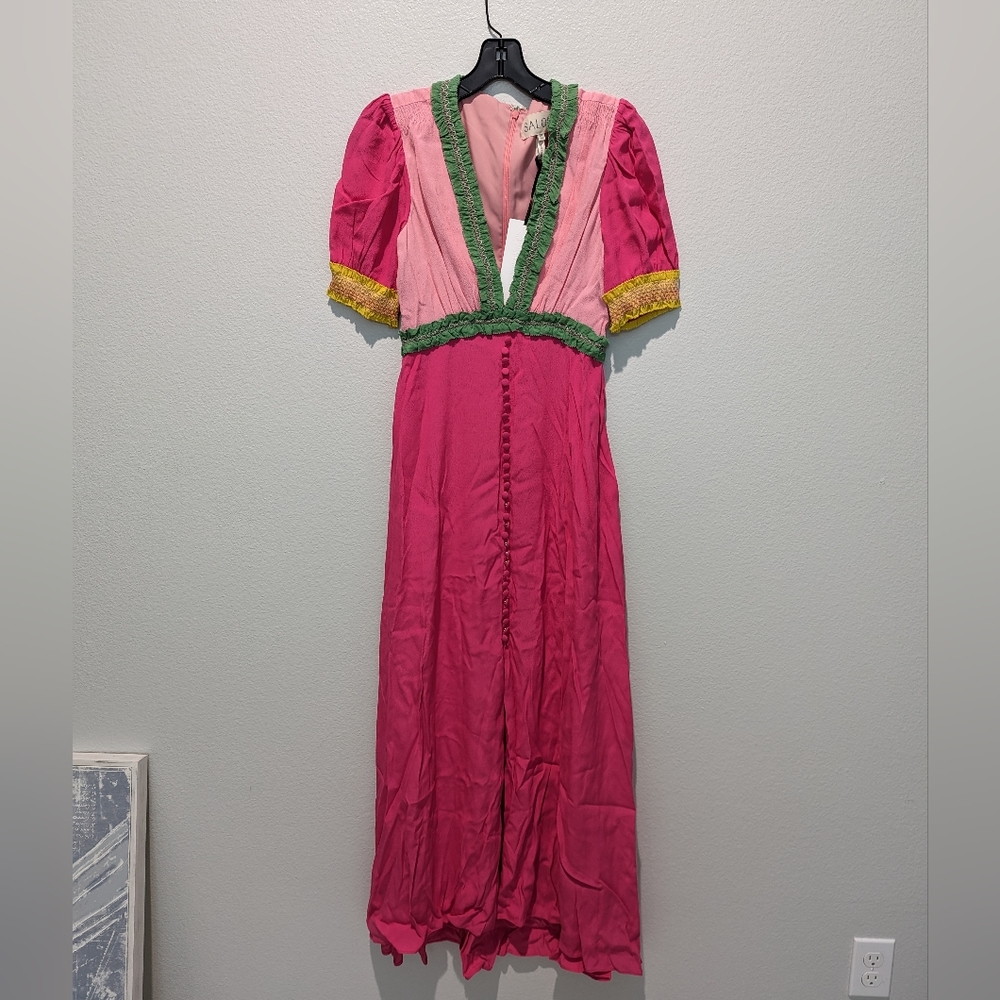 SALONI Lea Smocked Dress